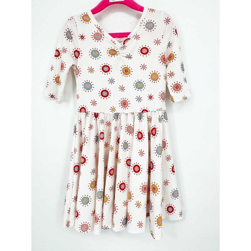 Dotdotsmile Girls Dress Size 3/4 Multi Color Sun Bursts New With Tags